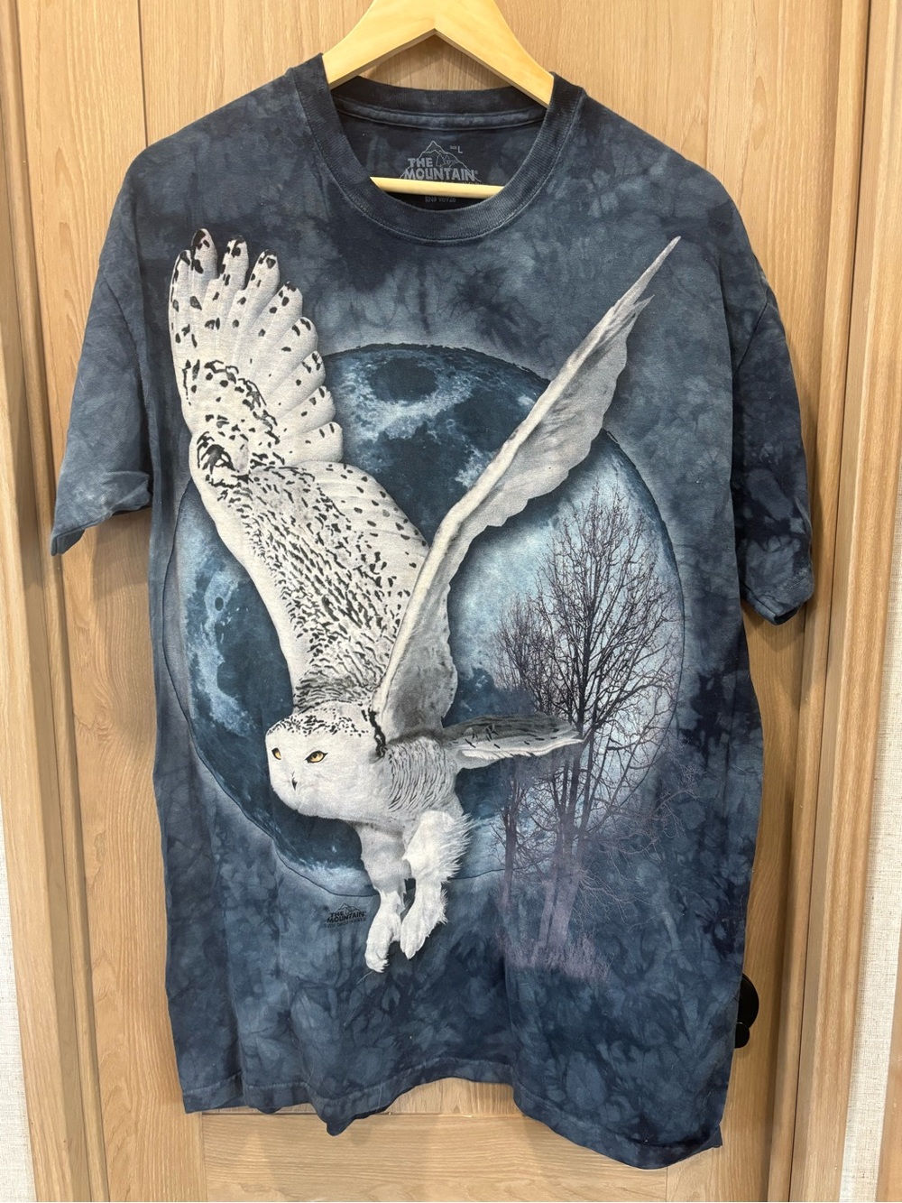 The Mountain T Shirt Size L Owl Moon Tie Dye